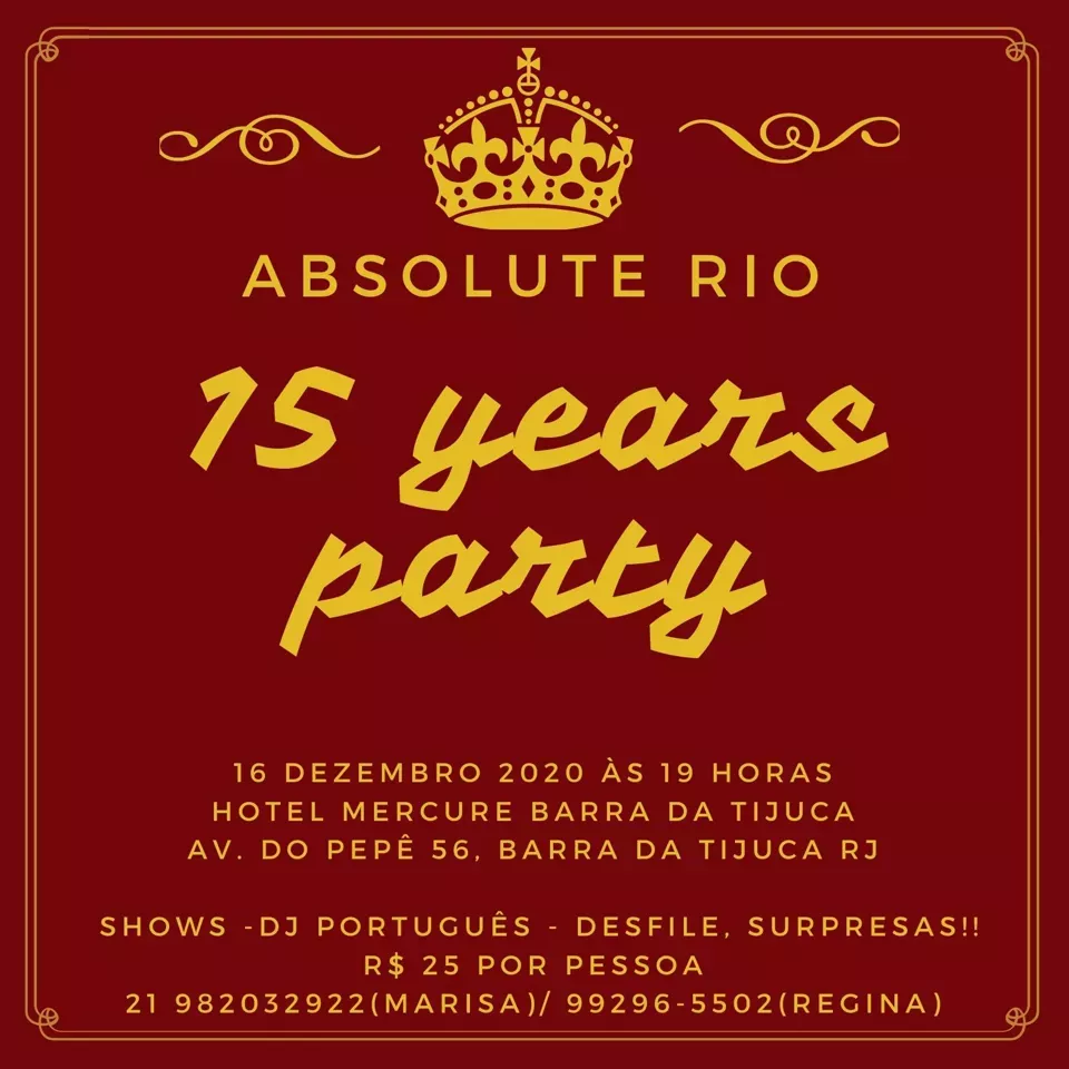 ABSOLUTE RIO FAZ 15 ANOS!
